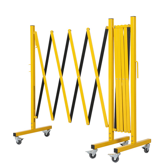 NNEIDS Expandable Portable Safety Barrier With Castors 510cm Retractable Isolation Fence