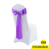 NNEIDS 50x Chair Sashes Cloth Cover Wedding Party Event Decoration Table Runner