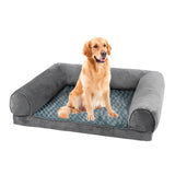 NNEIDS Pet Bed Sofa Dog Beds Bedding Soft Warm Mattress Cushion Pillow Mat Plush  L