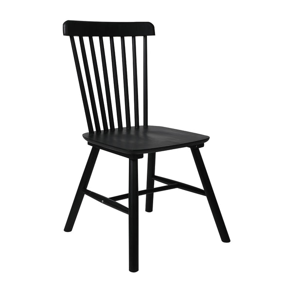 NNEIDS Set of 2 Dining Chairs Side Chair Replica Kitchen Wood Furniture Black