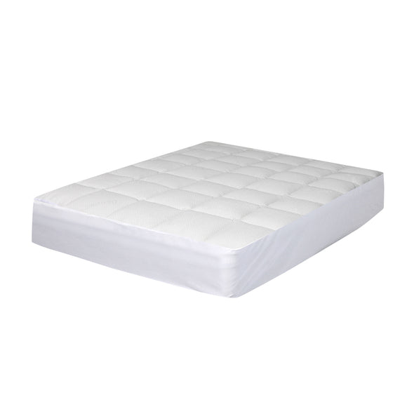 NNEIDS Mattress Protector Luxury Topper Bamboo Quilted Underlay Pad King Single