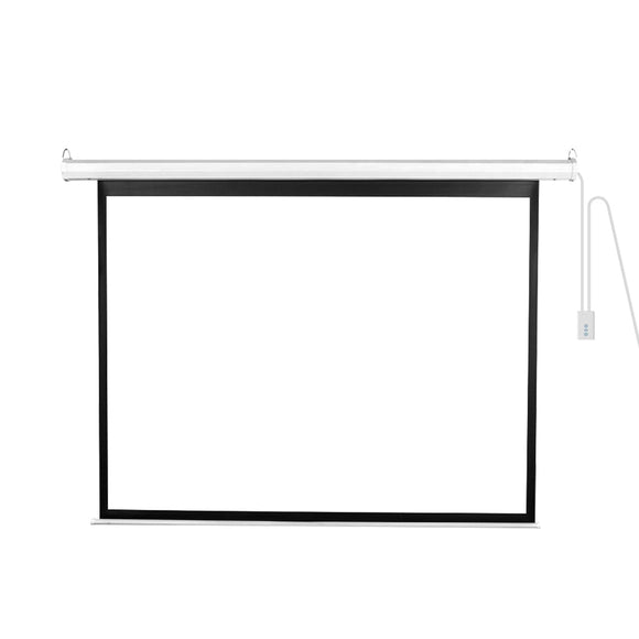 NNEIDS 120 Projector Screen Electric Motorised Projection Retractable 3D Home Cinema