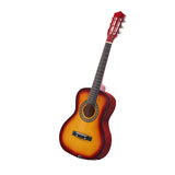 NNEIDS 34 Inch Wooden Folk Acoustic Guitar Classical Cutaway Steel String w/ Bag