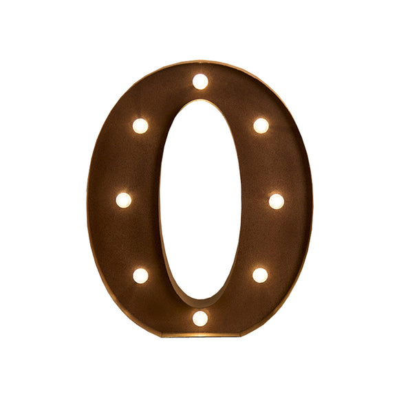 NNEIDS LED Metal Letter Lights Free Standing Hanging Marquee Event Party D?cor Letter O