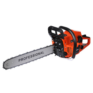 NNEIDS Petrol Chainsaw Commercial E-Start 20 Bar Tree Pruning Chain Saw Top Handle 52CC