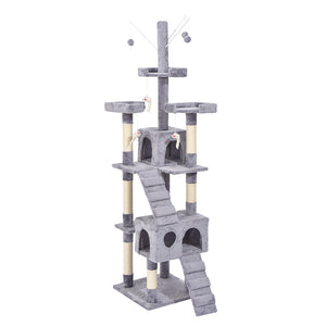 NNEIDS 2.1M Cat Scratching Post Tree Gym House Condo Furniture Scratcher Tower