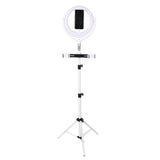 NNEIDS 12'' LED Ring Light with Tripod Stand Phone Holder Dimmable Selfie Studio Lamp White