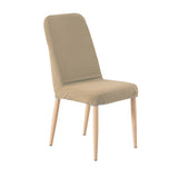NNEIDS 2x Dining Chair Covers Spandex Cover Removable Slipcover Banquet Party Khaki