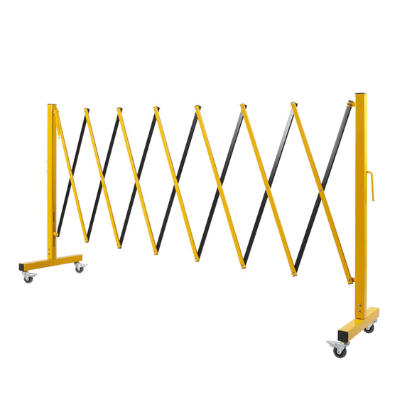 NNEIDS Expandable Portable Safety Barrier With Castors 350cm Retractable Isolation Fence