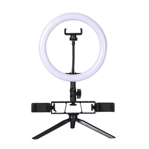 NNEIDS LED Ring Light with Tripod Stand Phone Holder Dimmable Studio Photo Makeup Lamp Type2