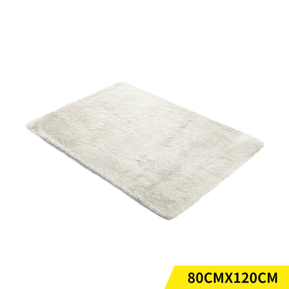 NNEIDS Designer Soft Shag Shaggy Floor Confetti Rug Carpet Home Decor 80x120cm Cream