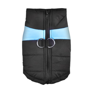 NNEIDS Dog Winter Jacket Padded Waterproof Pet Clothes Windbreaker Coat M Blue
