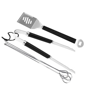 NNEIDS 6Pcs Tool Set Stainless Steel Outdoor Barbecue Utensil Cooking Portable Cook