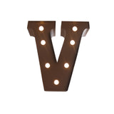 NNEIDS LED Metal Letter Lights Free Standing Hanging Marquee Event Party D?cor Letter V