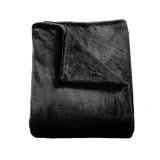 NNEIDS 320GSM 220x160cm Ultra Soft Mink Blanket Warm Throw in Black Colour