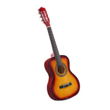 NNEIDS 34 Inch Wooden Folk Acoustic Guitar Classical Cutaway Steel String w/ Bag