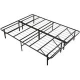 NNEIDS Foldable Metal Bed Frame Mattress Base Platform Air BnB King Size