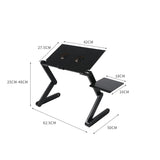 NNEIDS Foldable Laptop Desk Adjustable Sofa Table Tray Stand Mouse Pad Portable Cooling
