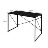 NNEIDS Office Desk Computer Work Study Gaming Foldable Home Student Table Metal Stable