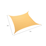 NNEIDS Sun Shade Sail Cloth ShadeCloth Canopy Outdoor Awning Cover Square Beige 3Mx3M