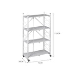NNEIDS Foldable Shelf Display Storage Rack Bookshelf Bookcase Organiser Kitchen Bedroom