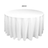 NNEIDS1 Pc 305cm White Round Fitted Tableclothes Hemmed Edges Trestle Event Wedding