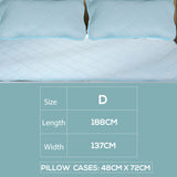 NNEIDS Mattress Protector Cool Topper Set  Pillow Case Double
