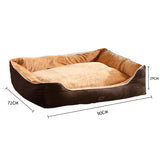 NNEIDS Pet Bed Mattress Dog Cat Pad Mat Puppy Cushion Soft Warm Washable XL Brown