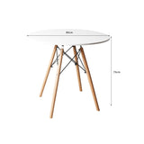 NNEIDS Office Dining Table Meeting Tables Round Desk Wooden Home Cafe Modern Desks 75cm