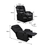 NNEIDS Recliner Chair Electric Lift Chair Armchair Lounge Fabric Sofa USB Charge