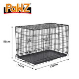 NNEIDS Pet Dog Cage Crate Kennel Portable Collapsible Puppy Metal Playpen 48"