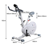NNEIDS Spin Bike Magnetic Fitness Exercise Bike Flywheel Commercial Home Gym Workout