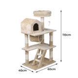 NNEIDS Cat Tree Tower Condo House Post Scratching Furniture Play Pet Activity Kitty Bed