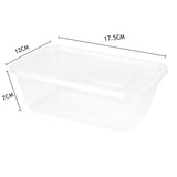 NNEIDS 200 Pcs 1000ml Take Away Food Platstic Containers Boxes Base and Lids Bulk Pack