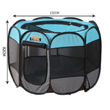 NNEIDS Dog Playpen Pet Play Pens Foldable Panel Tent Cage Portable Puppy Crate 52"