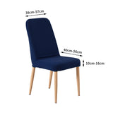 NNEIDS 2x Dining Chair Covers Spandex Cover Removable Slipcover Banquet Party Navy