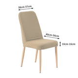 NNEIDS 2x Dining Chair Covers Spandex Cover Removable Slipcover Banquet Party Khaki