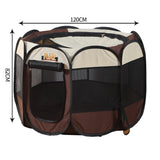 NNEIDS Dog Playpen Pet Play Pens Foldable Panel Tent Cage Portable Puppy Crate 48"