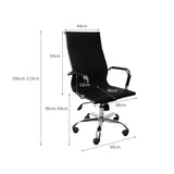 NNEIDS 2PCS Office Chair Home Gaming Work Study Chairs PU Mat Seat Back Computer Black