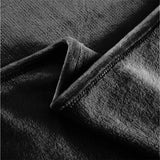 NNEIDS 320GSM 220x160cm Ultra Soft Mink Blanket Warm Throw in Black Colour