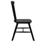 NNEIDS Set of 2 Dining Chairs Side Chair Replica Kitchen Wood Furniture Black