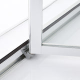 NNEIDS Shower Screen Screens Door Seal Enclosure Glass Panel Foldable 900x1900mm
