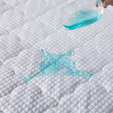 NNEIDS Mattress Protector Topper Cool Fabric Pillowtop Waterproof King Single