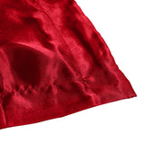 NNEIDS Silk Satin Quilt Duvet Cover Set in Single Size in Burgundy Colour