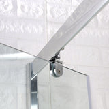 NNEIDS Bath Shower Enclosure Screen Seal Strip Glass Shower Door 760x760x1900mm