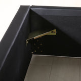 NNEIDS Bed Frame Gas Lift Premium Leather Base Mattress Storage King Size Black
