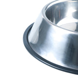 NNEIDS Pet Bowl Stainless Steel Non Tip Slip Dog Cat Puppy Water Food Feeder Dish