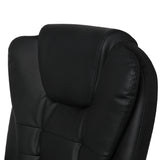 NNEIDS Gaming Chair Office Computer Seat Racing PU Leather Executive Footrest Racer Black