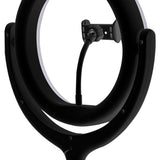 NNEIDS 12'' LED Ring Light with Tripod Stand Phone Holder Dimmable Selfie Studio Lamp Black