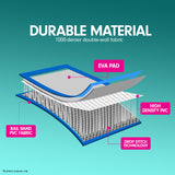 NNEDPE 4m x 2m Air Track Gymnastics Mat Tumbling Exercise - Blue White